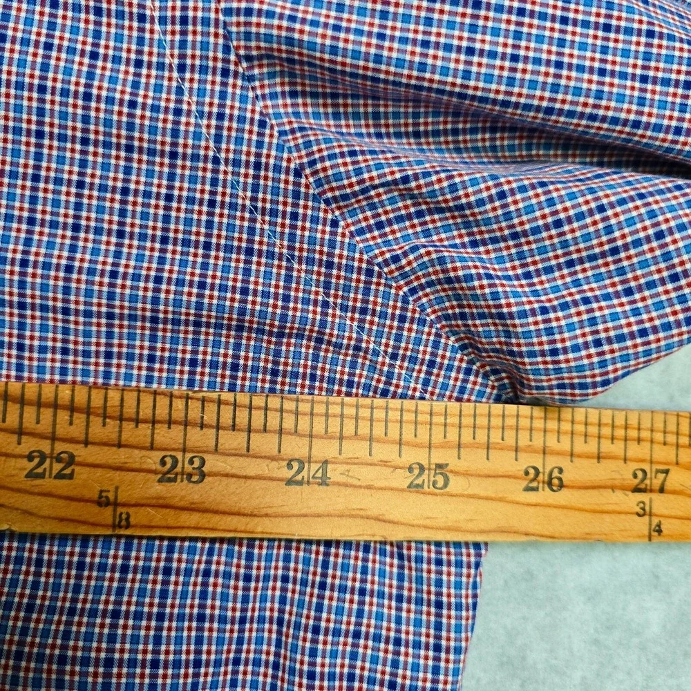 Ralph Lauren Mens Size L Blake Preppy Plaid Long Sleeve Cotton Button Down Pony